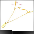 Gold Plated Natural Diamond 925 Sterling Silver Necklace